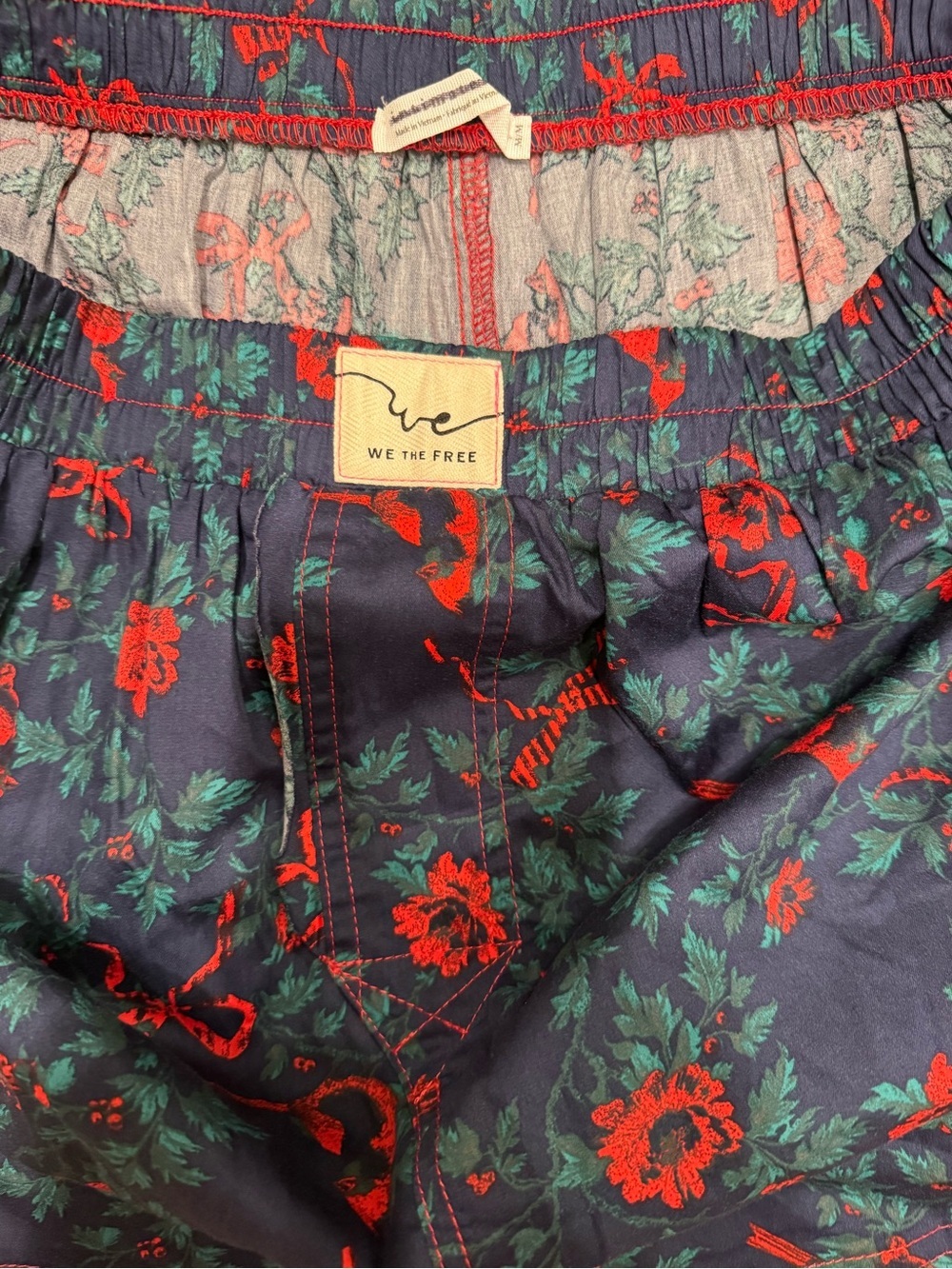 Free People FP We The Free Boxer Shorts Floral Print Size M NWOT - Picture 8 of 8